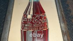 100% Original 1939 Coca Cola Framed 6 Ounce Bottle Sign No Repops Ever