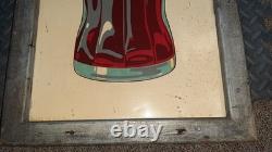 100% Original 1939 Coca Cola Framed 6 Ounce Bottle Sign No Repops Ever