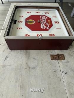 15 Vintage Coca Cola Neon Clock Advertising Sign Lackner 1940s