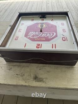 15 Vintage Coca Cola Neon Clock Advertising Sign Lackner 1940s