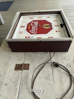 15 Vintage Coca Cola Neon Clock Advertising Sign Lackner 1940s