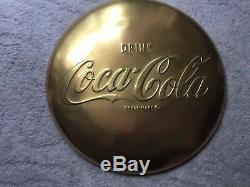 16 Brass Coca Cola Button Sign