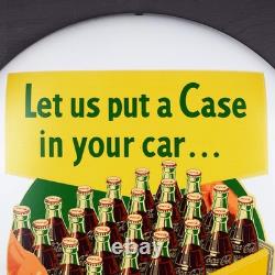 16 Inch White Coca Cola Button Sign Put A Case In Your Car