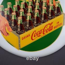 16 Inch White Coca Cola Button Sign Put A Case In Your Car