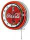 18 Red Coca Cola Coke Soda Pop Bottle Double Neon Wall Clock Advertisement Sign