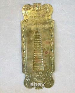 1901 Compliments of Coca Cola Coke Antique Brass Wall Plaque Sign Door Push 10