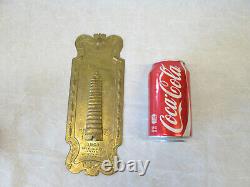 1901 Compliments of Coca Cola Coke Antique Brass Wall Plaque Sign Door Push 10