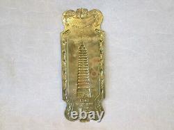 1901 Compliments of Coca Cola Coke Antique Brass Wall Plaque Sign Door Push 10