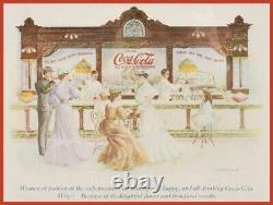 1905 Coca Cola Fountain NEW Sign 24x30 USA STEEL XL Size 7 lbs