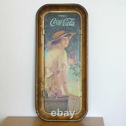 1910s Original Antique Elaine Coca-Cola Stelad Signs Tray