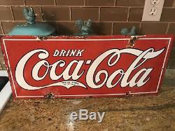 1920's Coca Cola Porcelain Sign. Coke, Coca Cola, Soda, Pepsi, 7up