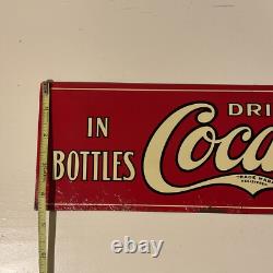 1920s Drink Coca-Cola In Bottles 5-cents single-sided embossed tin sign