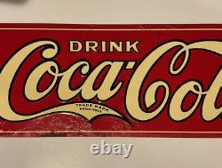 1920s Drink Coca-Cola In Bottles 5-cents single-sided embossed tin sign