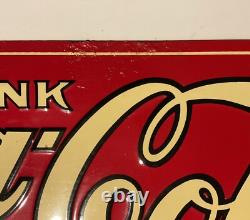1920s Drink Coca-Cola In Bottles 5-cents single-sided embossed tin sign