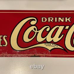 1920s Drink Coca-Cola In Bottles 5-cents single-sided embossed tin sign