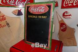 1930 Coca-Cola Menu Chalkboard Sign