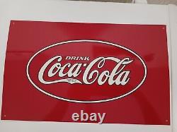 1930 Original Coca Cola NOS Metal Sign withwax paper (94years old)