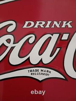 1930 Original Coca Cola NOS Metal Sign withwax paper (94years old)