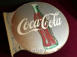 1930's COCA-COLA Flange outside store Sign Double Sided Original
