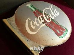 1930's COCA-COLA Flange outside store Sign Double Sided Original