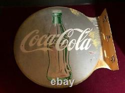 1930's COCA-COLA Flange outside store Sign Double Sided Original