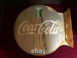 1930's COCA-COLA Flange outside store Sign Double Sided Original