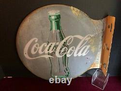 1930's COCA-COLA Flange outside store Sign Double Sided Original