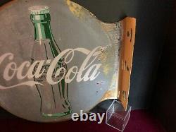 1930's COCA-COLA Flange outside store Sign Double Sided Original