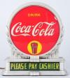 1930's interior light up sign missing Coca Cola PLEASE PAY CASHIER faces RARE