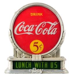 1930's interior light up sign missing Coca Cola PLEASE PAY CASHIER faces RARE