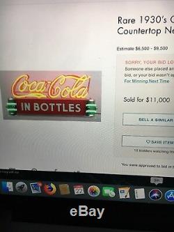 1930s Coca Cola Neon Sign Rare