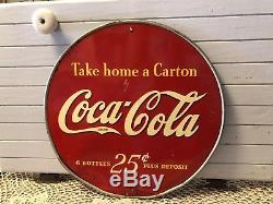 1930s Coca Cola Round Display Sign