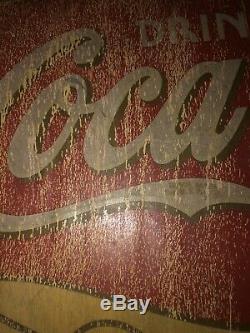 1930s Kay Displays Wooden Coca Cola Sign