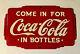 1930s Original Coca Cola Door Push'Come In for Coca Cola in Bottles' Coke Sign