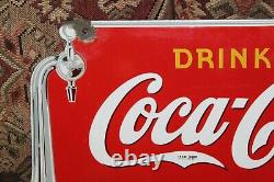 1930s Original Coca-cola Fountain Service Porcelain Advertising Sign TAC
