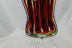 1930s Vintage Coca-Cola 1923 Style Bottle tin Embossed Advertising Sign