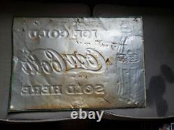 1932-33 ORIGINAL Ice Cold Coca-Cola Sold Here METAL SIGN