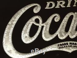 1932 Coca-Cola Coke Reverse Glass Brunhoff Fantail Hanging Sign