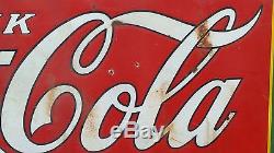1932 Coca-Cola Pre-WWII Delicious & Refreshing Coke Porcelain Advertising Sign
