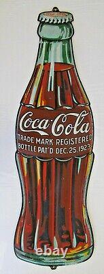 1933-34 Coca Cola Bottle Metal Sign