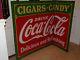 1933 Coca Cola Cigars Candy Double Sided Porcelain Sign Tenn Enamel Co Nashville
