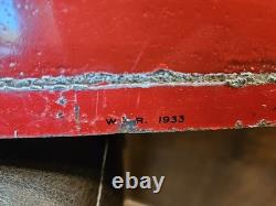 1933 Coca-Cola Embossed Tin Sign Serve Yourself Please Pay the Clerk 31x12