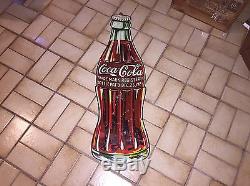 1933 Die Cut Coca Cola Bottle Sign- RARE