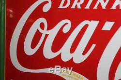 1936 Vintage Coca Cola Fountain Service Coke Soda Porcelain Advertising Sign