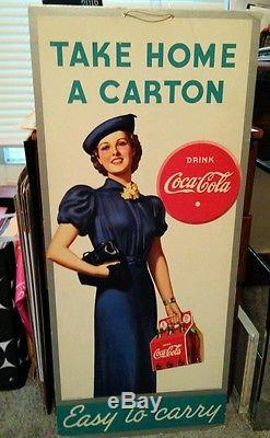1937 Coca-Cola Cardboard Sign