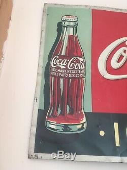 1937 Original Vintage Coca Cola Sign