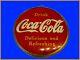 1938 Coca Cola Celluloid Rare Button Sign Delicious and Refreshing Original