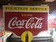 1938 Coca Cola DSP Hanging Sign withboth yellow porcelain buttons