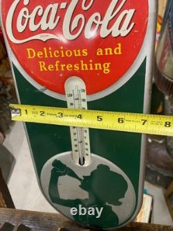1939 Coca-Cola Original Thermometer Sign GAS OIL SODA-Mint! Great Condition