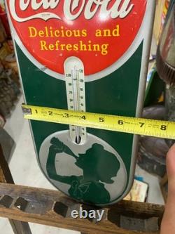 1939 Coca-Cola Original Thermometer Sign GAS OIL SODA-Mint! Great Condition